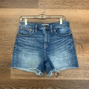 Madewell womens blue high rise denim shorts 28